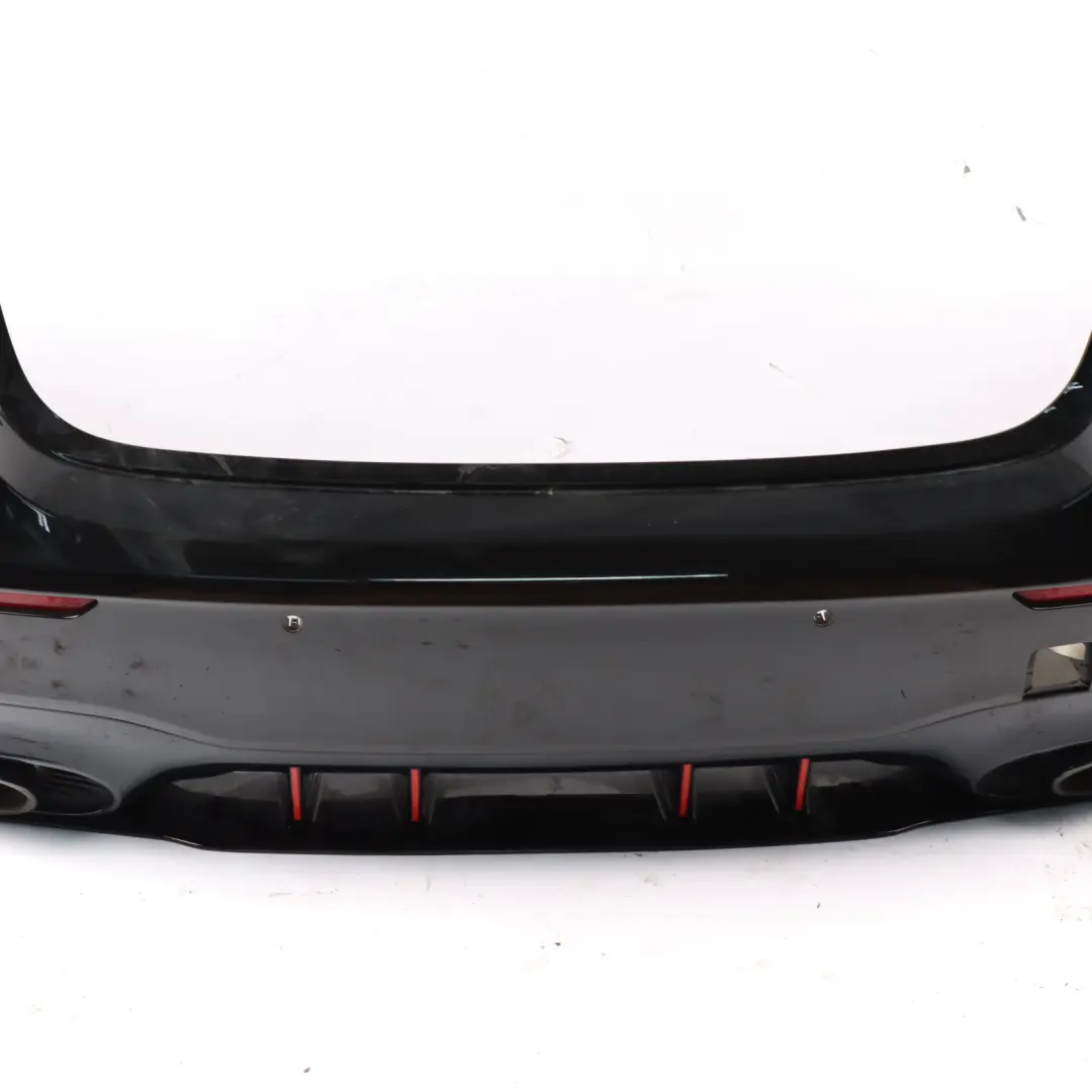 Bumper Rear AMG Trim Panel Covering Kosmos Black - 191 to Mercedes W177 with Part number A1778809604 Mercedes W177 Bumper Rear AMG Trim Panel Covering Kosmos Black - 191 - SKU A1778809604-KB - Part number A1778809604