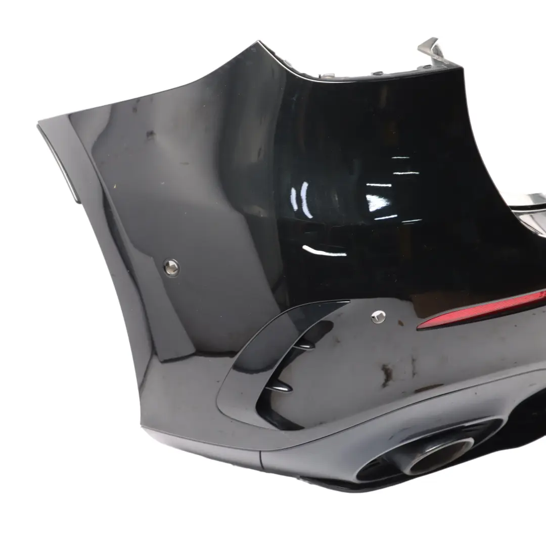 Bumper Rear AMG Trim Panel Covering Kosmos Black - 191 to Mercedes W177 with Part number A1778809604 Mercedes W177 Bumper Rear AMG Trim Panel Covering Kosmos Black - 191 - SKU A1778809604-KB - Part number A1778809604