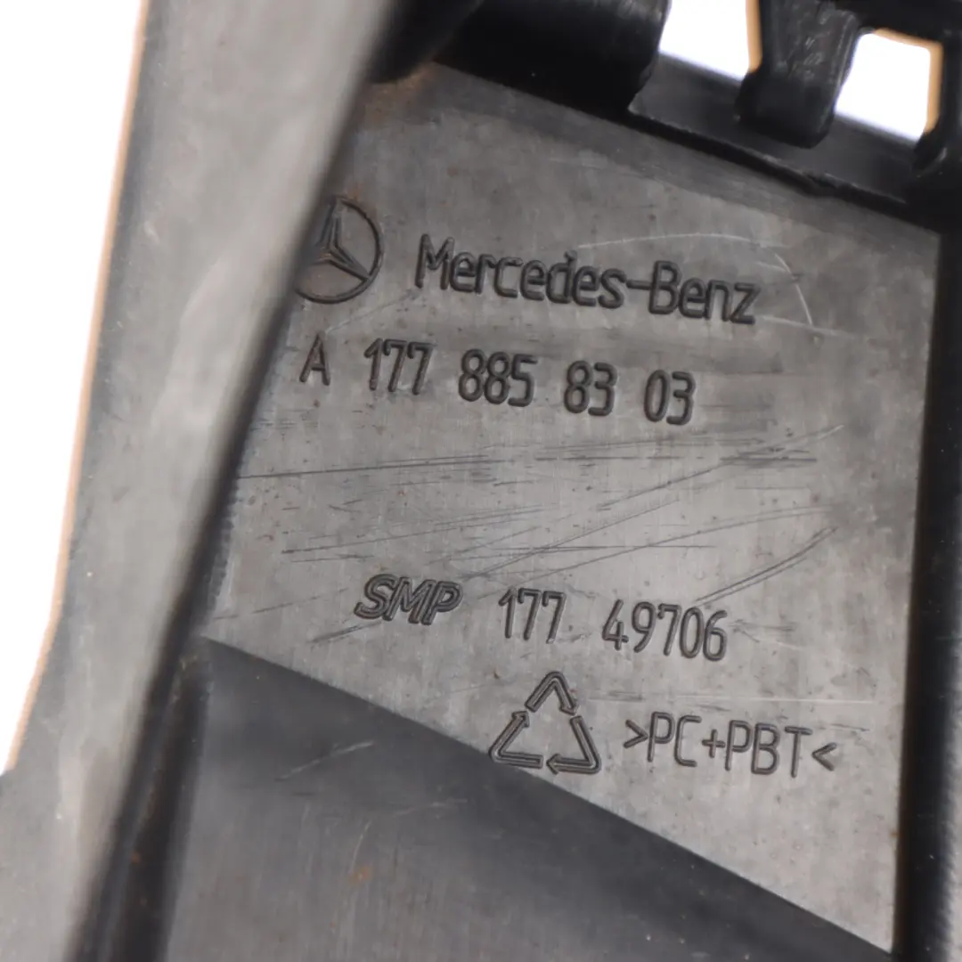 Bumper Guide Right O/S Mount Bracket to Mercedes V177 AMG Rear with Part number A1778858303 Mercedes V177 AMG Rear Bumper Guide Right O/S Mount Bracket - SKU A1778858303 - Part number A1778858303