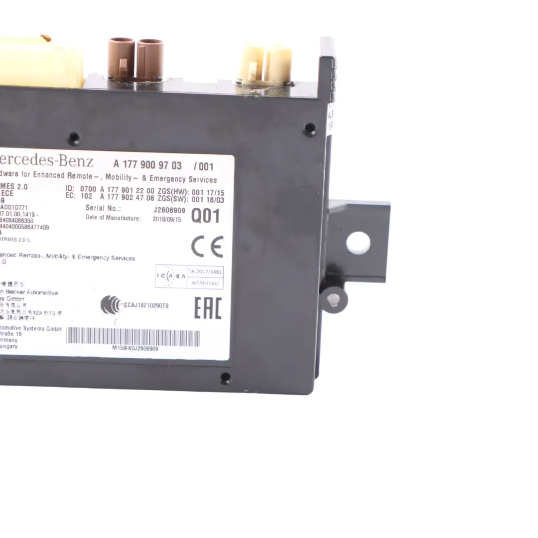 Telematics Module Communication Control Unit to Mercedes W177 with Part number A1779009703 Mercedes W177 Telematics Module Communication Control Unit - SKU A1779009703 - Part number A1779009703