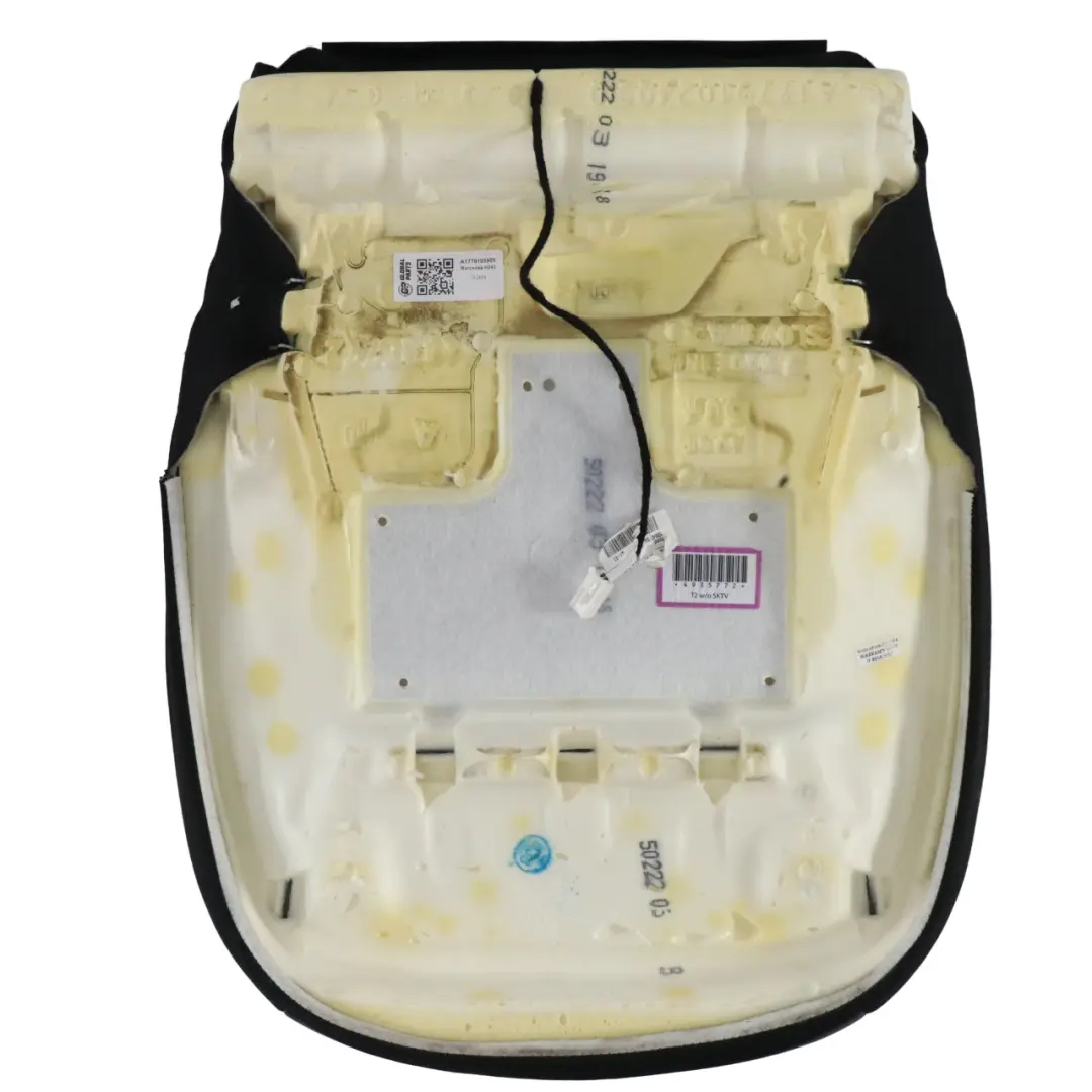 Coprisedile Anteriore Cuscino Sinistro Finta Pelle Tessuto Nero per Mercedes H243 con numero di parte A1779105905 Mercedes H243 Coprisedile Anteriore Cuscino Sinistro Finta Pelle Tessuto Nero - SKU A1779105905 - Numero di parte A1779105905