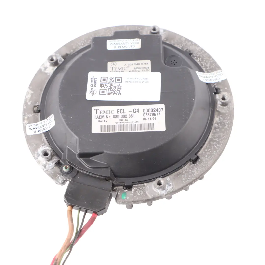  Fan Mercedes W203 Engine Cooling Radiator Blower Fan Motor 600W - SKU A2035400788 - Part number A2035400788