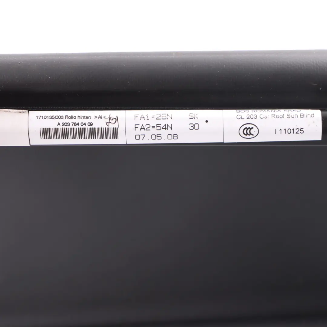 Mercedes CL203 Panoramic Sunroof Sliding Roof Rear Window Cover - SKU A2037840409 - Part number A2037840409