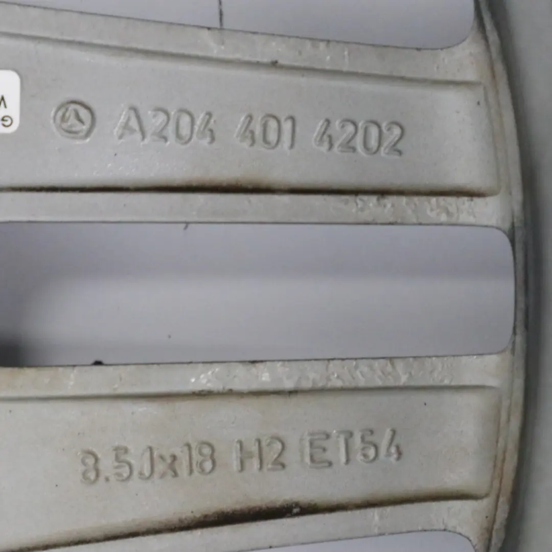 Alloy Wheel Rim 18" 8,5J ET:54 to Mercedes W204 AMG Rear Black with Part number A2044014202 Mercedes W204 AMG Rear Black Alloy Wheel Rim 18" 8,5J ET:54 - SKU A2044014202-6 - Part number A2044014202