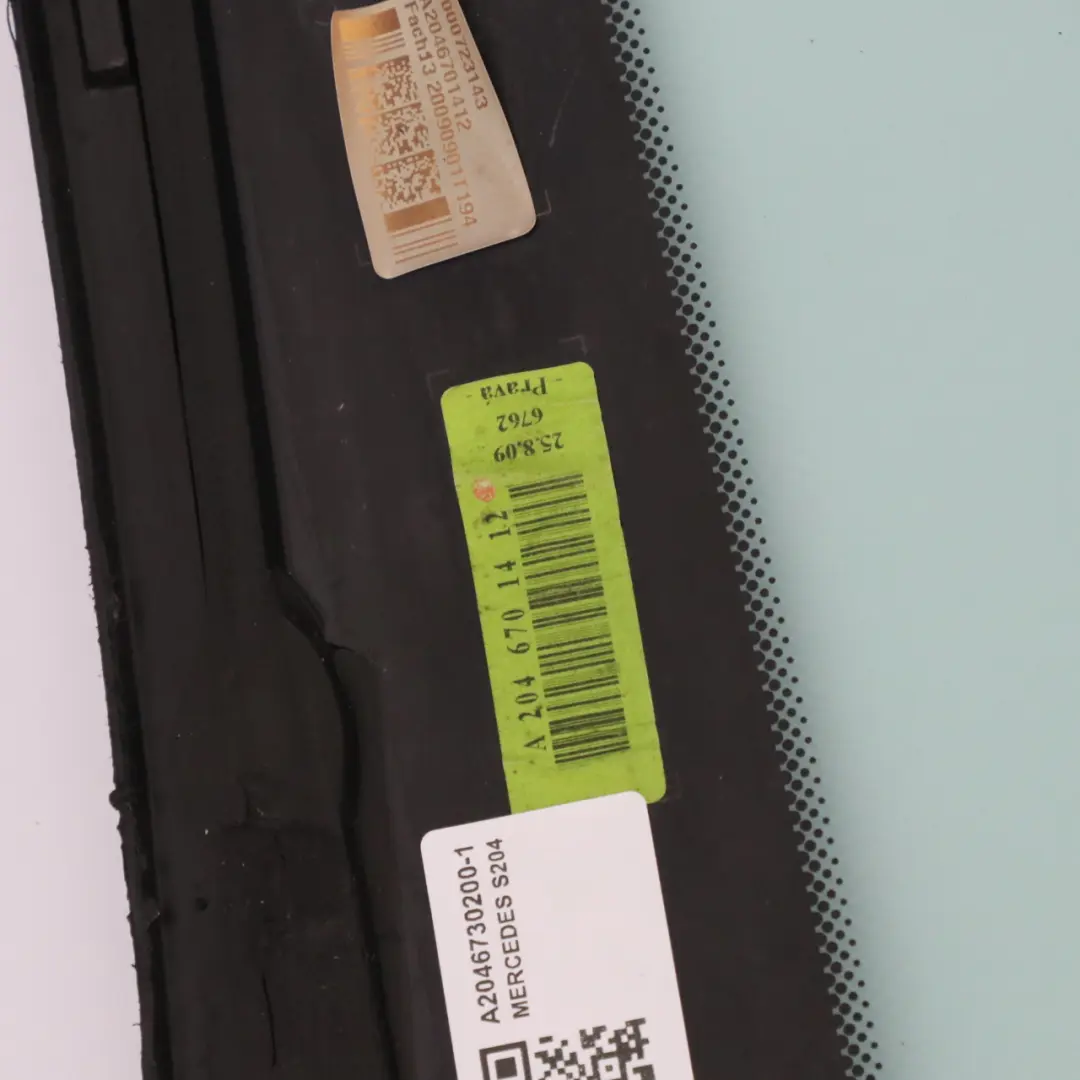Mercedes S204 Side Window Rear Right O/S Quarter Glazing Green Glass AS2 - SKU A2046730200-1 - Part number A2046730200