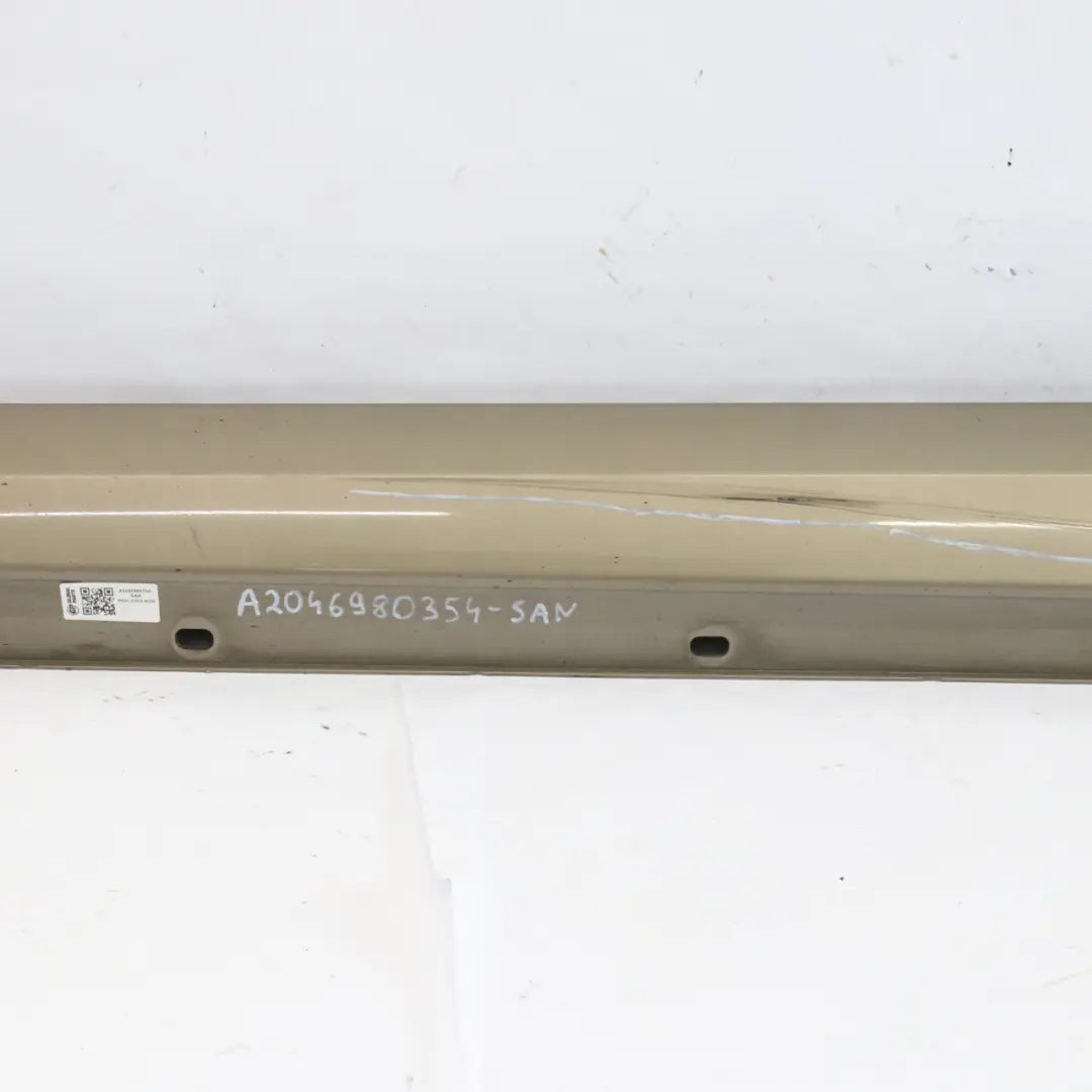 Mercedes W204 Side Skirt Door Sill Cover Left N/S Sanidine Beige Metallic - 798 - SKU A2046980354-SAN - Part number A2046980354