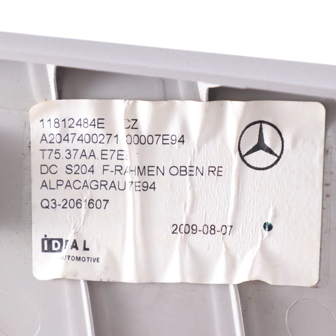  Trunk Boot Trim Mercedes S204 Upper Cover Panel Rear Right O/S - SKU A2047400271-1 - Part number A2047400271