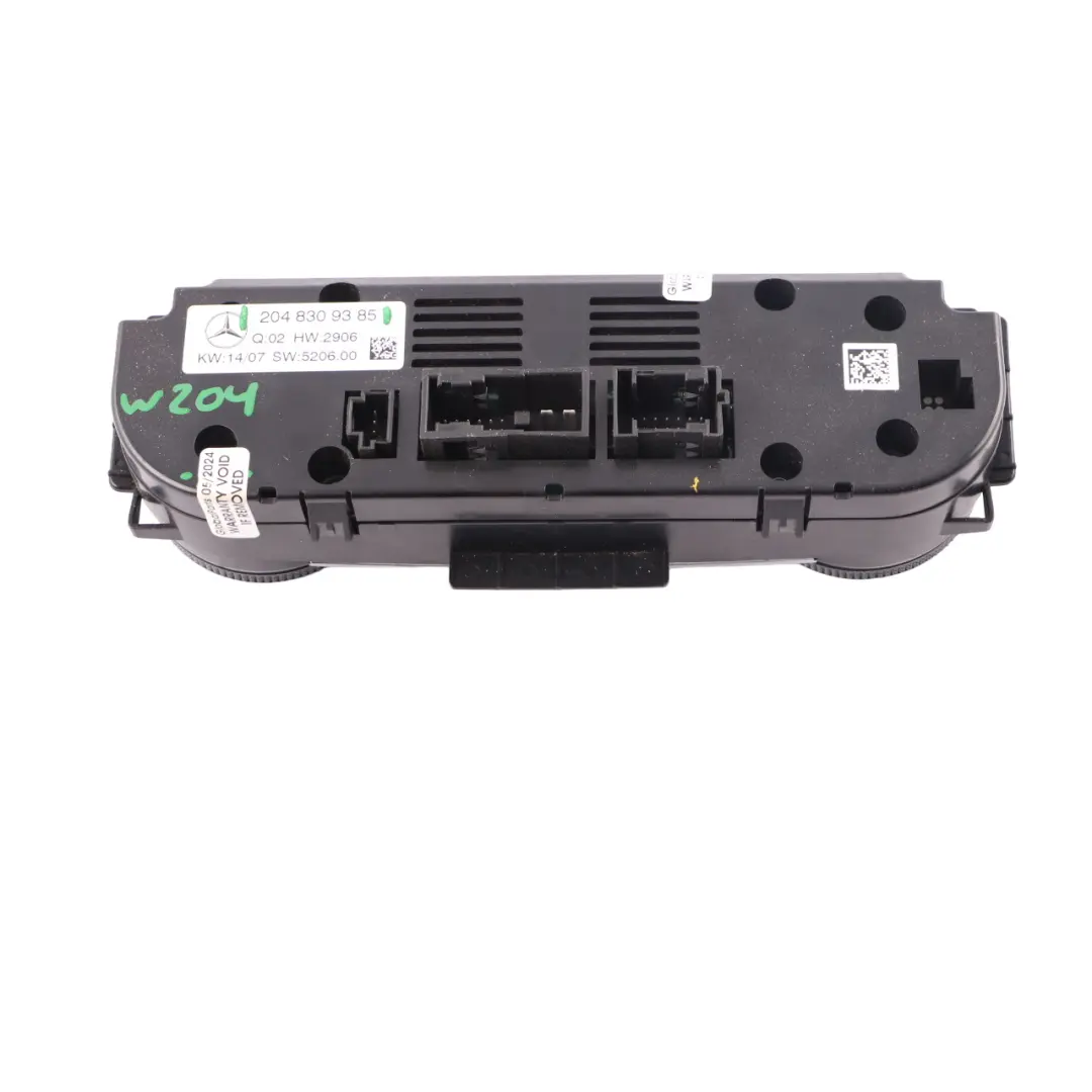 Mercedes W204 A/C condizionamento d'aria Modulo pannello controllo - SKU A2048309385 - Numero di parte A2048309385
