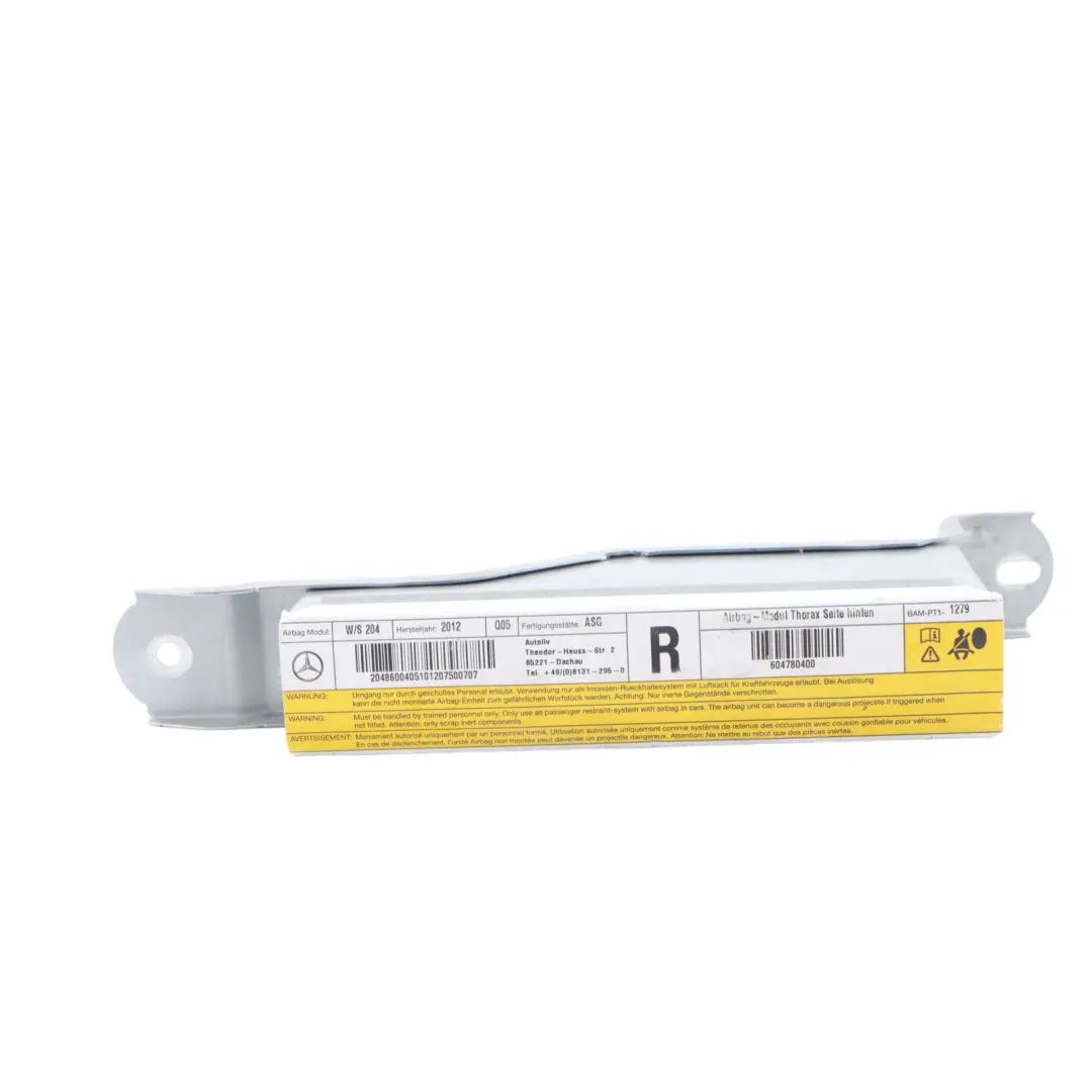 Module Rear Right O/S Door SRS Control Unit to Mercedes W204 Air with Part number A2048600405 Mercedes W204 Air Module Rear Right O/S Door SRS Control Unit - SKU A2048600405 - Part number A2048600405