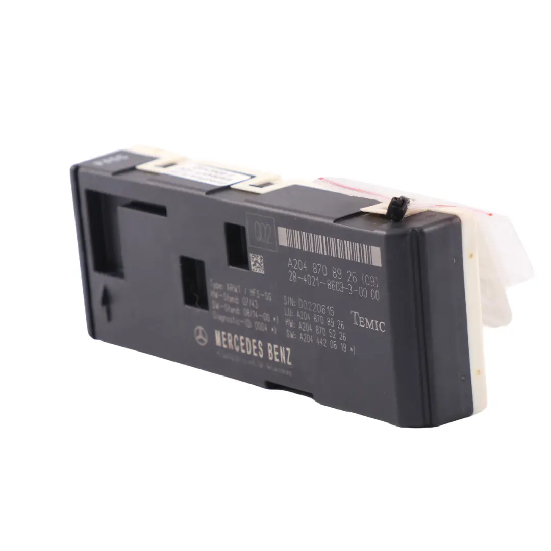 Mercedes S204 Unité commande couvercle coffre Module - SKU A2048708926 - Numéro de pièce A2048708926