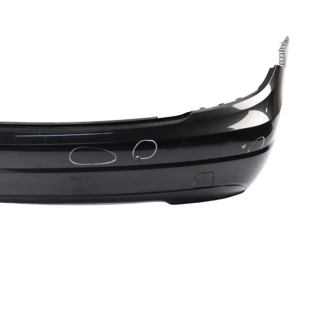 Bumper Trim Panel Covering Magnetite Black Metallic - 183 to Mercedes W204 Rear with Part number A2048805940 Mercedes W204 Rear Bumper Trim Panel Covering Magnetite Black Metallic - 183 - SKU A2048805940-MTS - Part number A2048805940