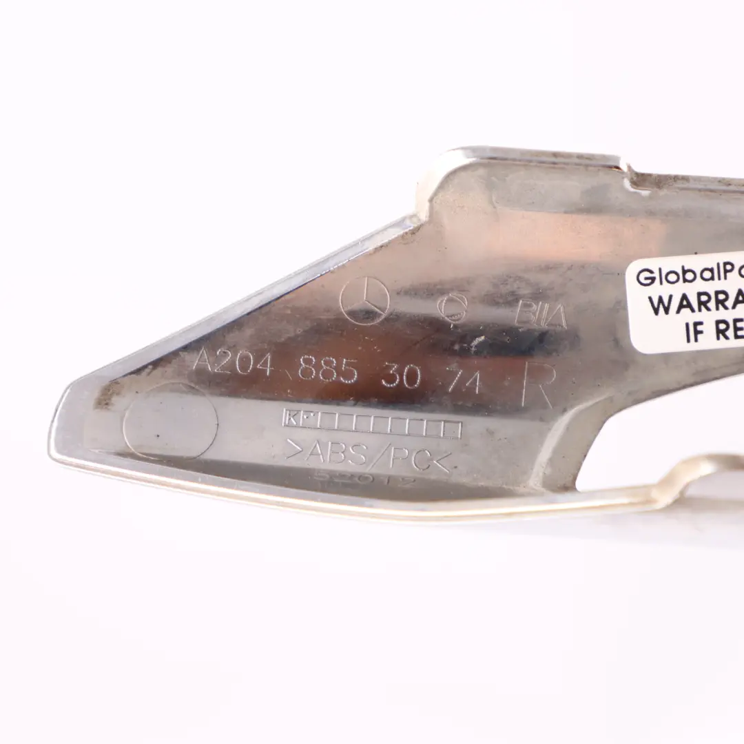 Mercedes C204 Front Bumper Trim Panel Cover Panel Right O/S Chrome - SKU A2048853074 - Part number A2048853074