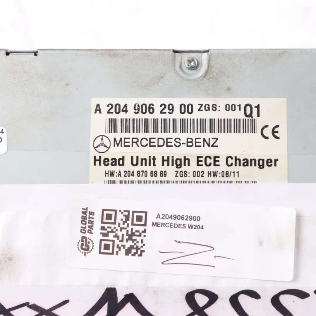 Mercedes W204 Navigation CD Player Radio Stereo Sat Nav Head Unit - SKU A2049062900 - Part number A2049062900