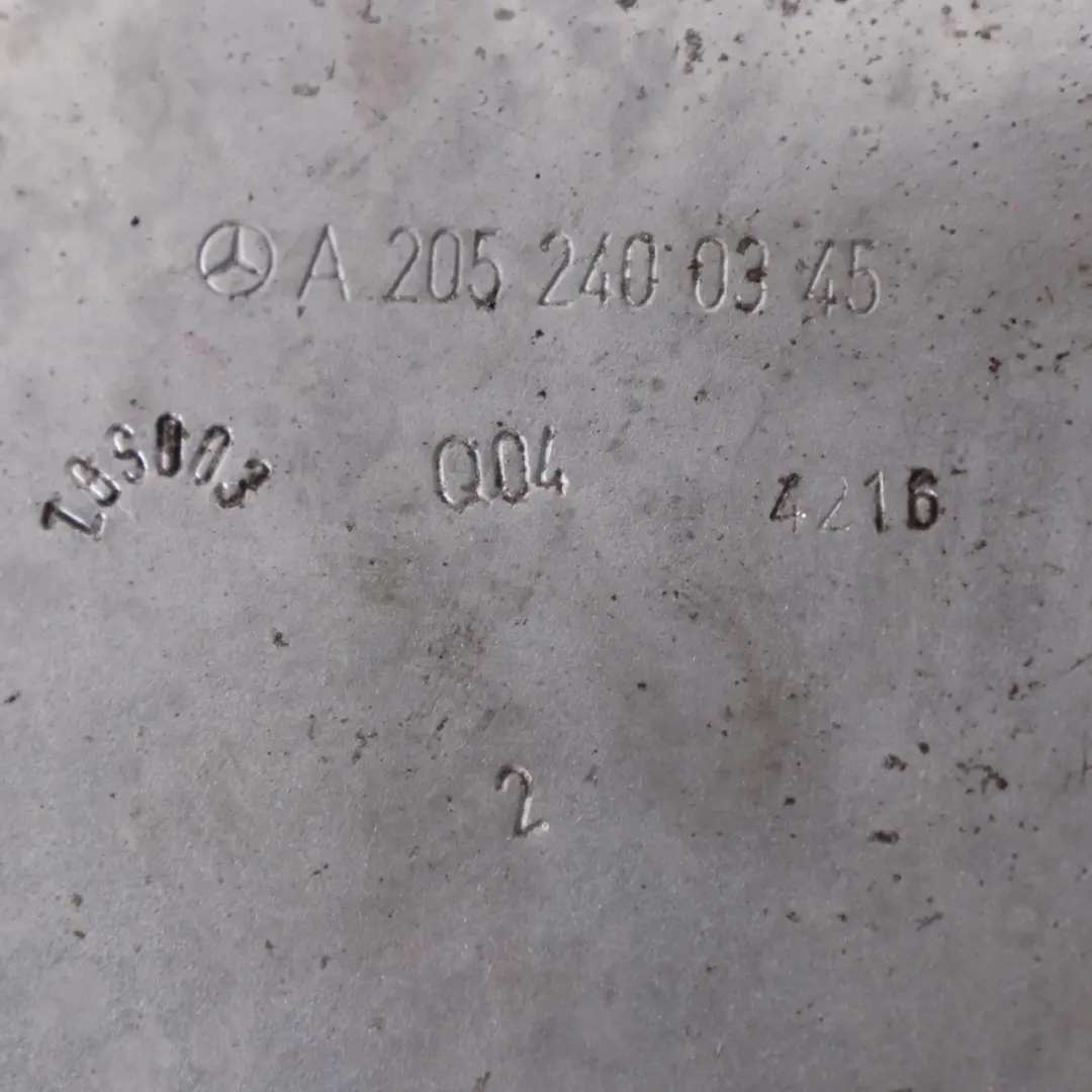 Heat Shield Mercedes W205 W213 M274 Right O/S Screening Plate to Engine with Part number A2052400345 Engine Heat Shield Mercedes W205 W213 M274 Right O/S Screening Plate - SKU A2052400345 - Part number A2052400345