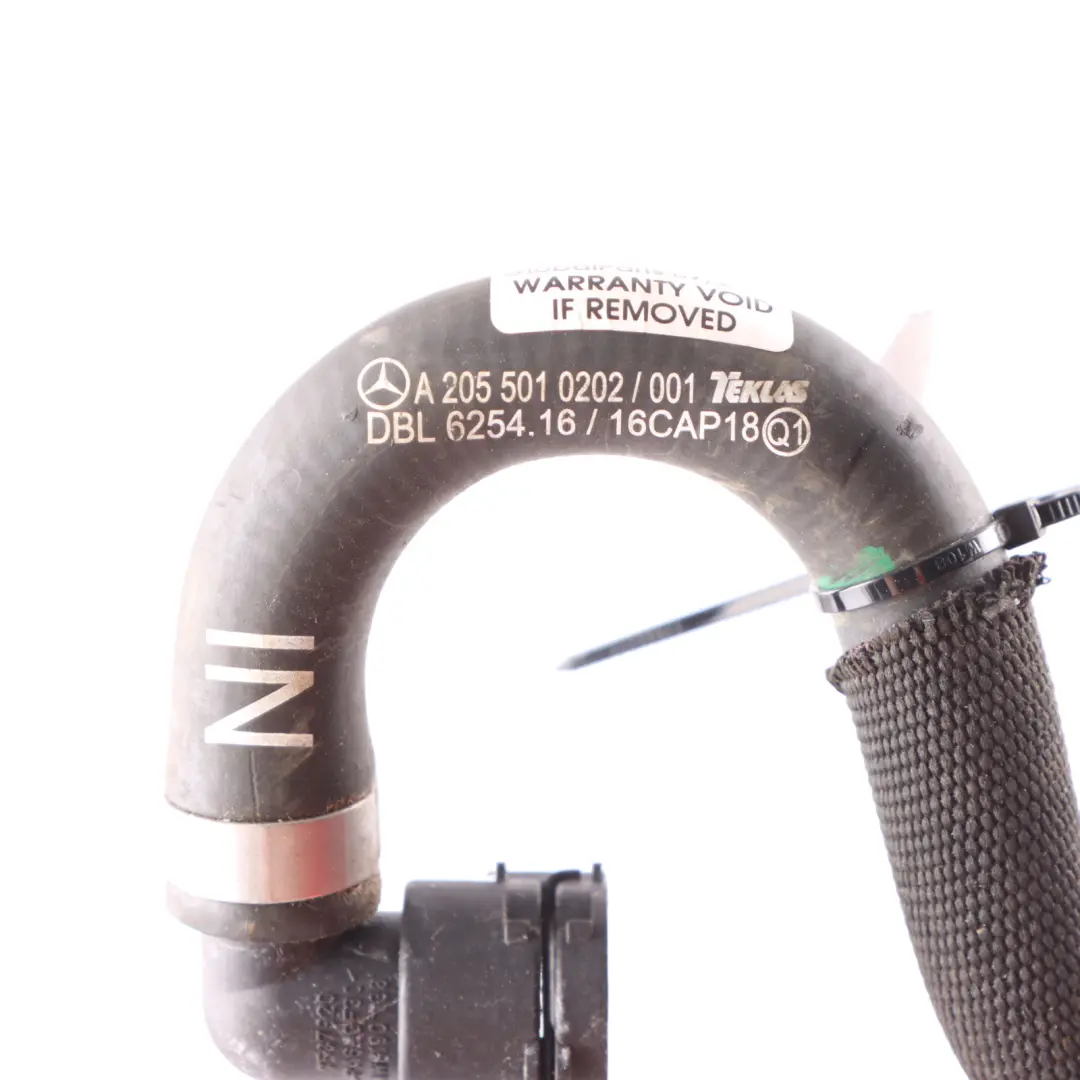 Water Coolant Pipe Hose Line to Mercedes W205 Engine with Part number A2055010202 Mercedes W205 Engine Water Coolant Pipe Hose Line - SKU A2055010202 - Part number A2055010202