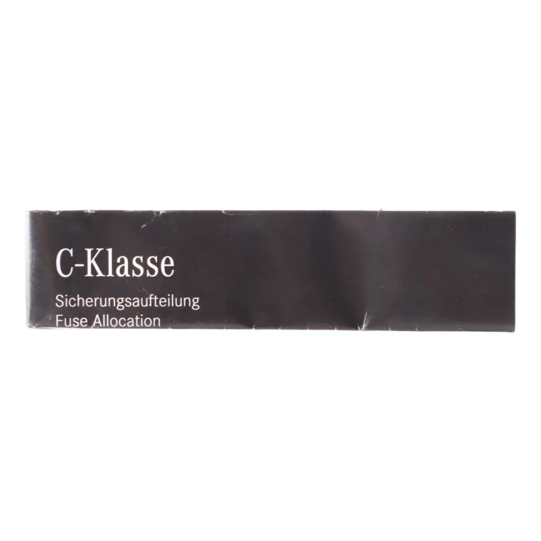 Mercedes W205 Fuses And Relays Information Sheet Card - SKU A2055846619 - Part number A2055846619
