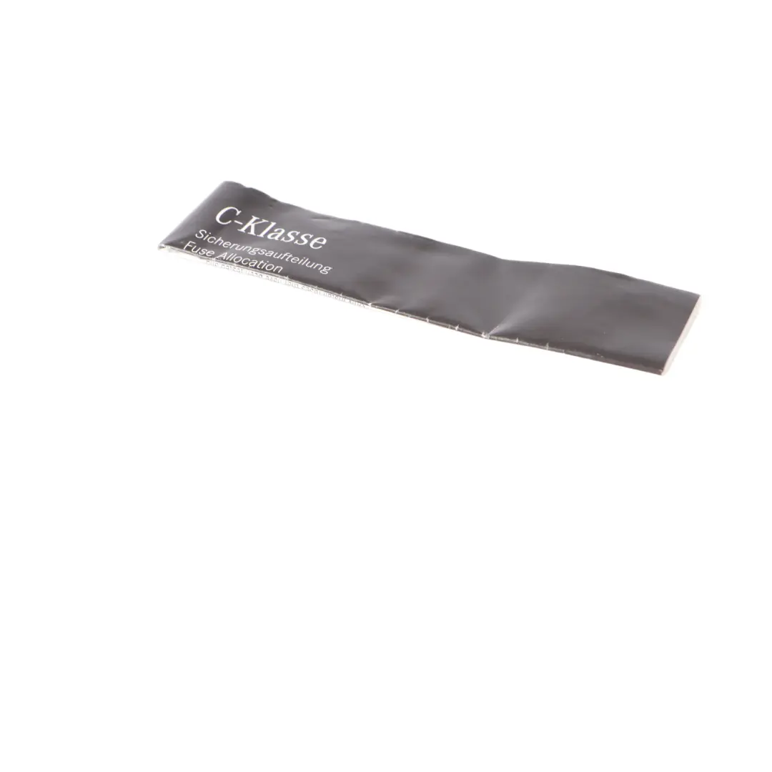 Fuses And Relays Information Sheet Card to Mercedes W205 with Part number A2055846619 Mercedes W205 Fuses And Relays Information Sheet Card - SKU A2055846619 - Part number A2055846619