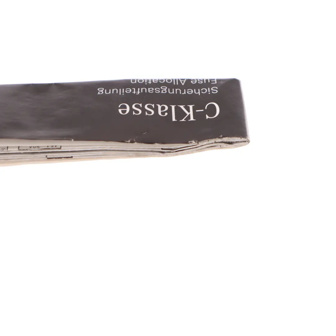 Mercedes W205 Fuses And Relays Information Sheet Card - SKU A2055846619 - Part number A2055846619