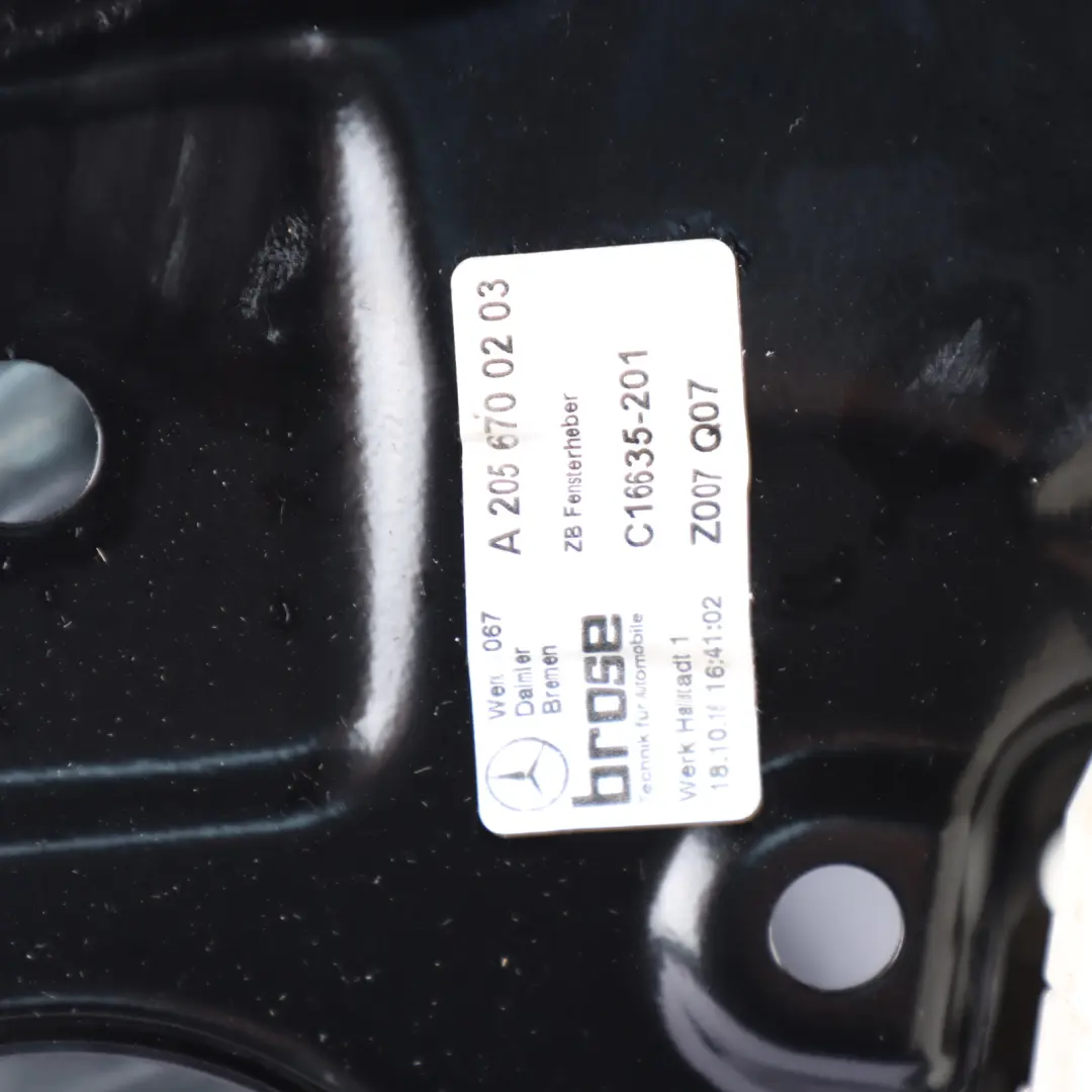 Mercedes A205 Hinten Rechts Fensterheber Lifter Panel Motor - SKU A2056700403 - Teilenummer A2056700403