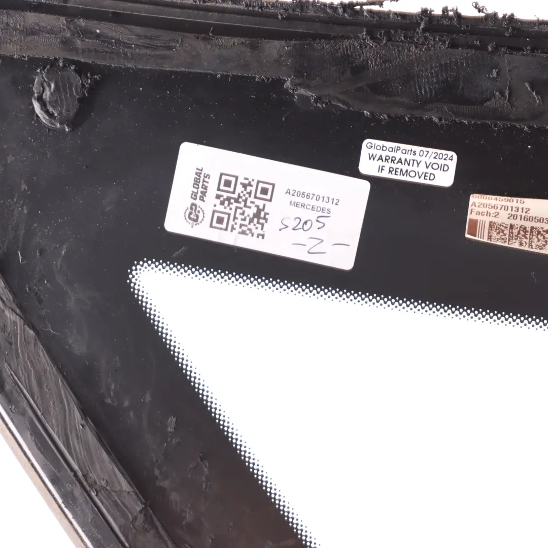 Mercedes S205 Estate Side Fixed Window Rear Left N/S Green AS2 - SKU A2056701312 - Part number A2056701312