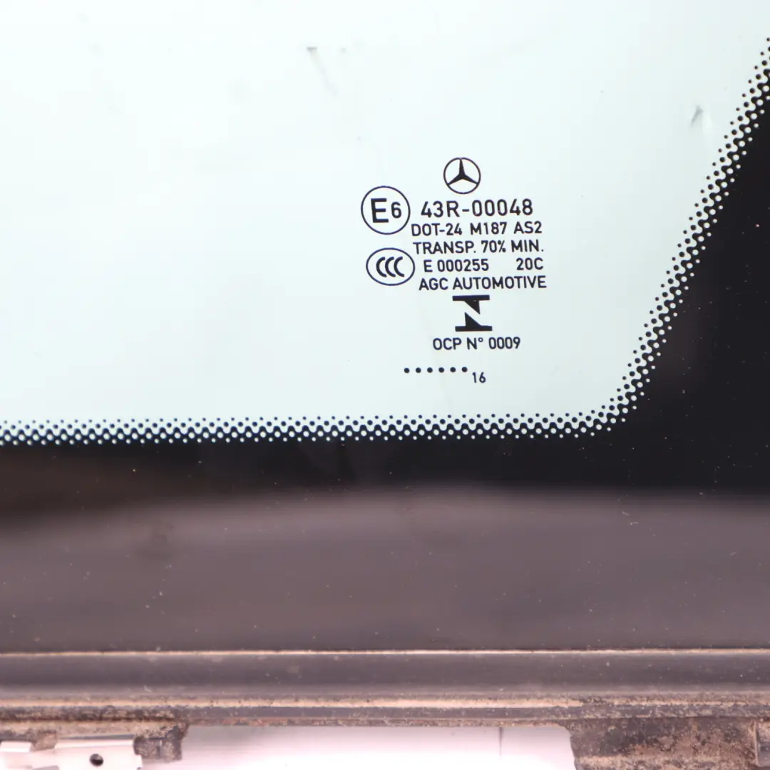 Side Fixed Window Rear Right O/S Green AS2 to Mercedes S205 Estate with Part number A2056701412 Mercedes S205 Estate Side Fixed Window Rear Right O/S Green AS2 - SKU A2056701412 - Part number A2056701412