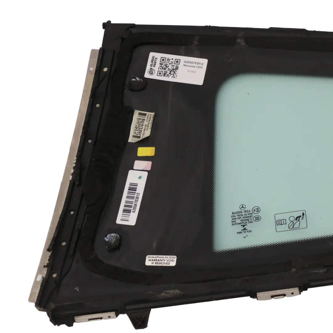Fixed Window Rear Right O/S Glazing Glass AS2 to Mercedes C205 Coupe with Part number A2056703012 Mercedes C205 Coupe Fixed Window Rear Right O/S Glazing Glass AS2 - SKU A2056703012 - Part number A2056703012