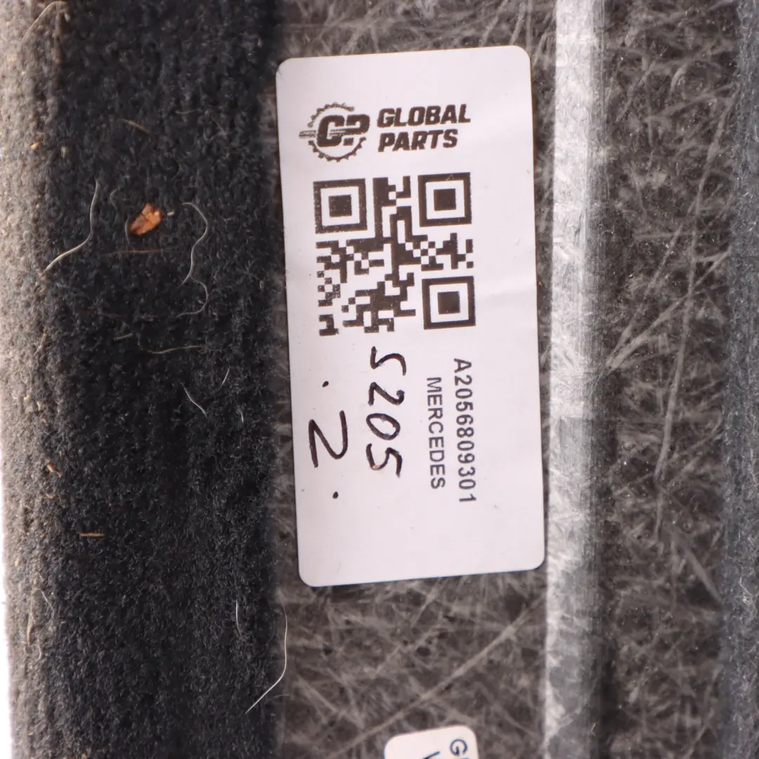 Mercedes S205 Kofferraum Boden Hinten Laden Panel Teppich Schwarz - SKU A2056809301 - Teilenummer A2056809301