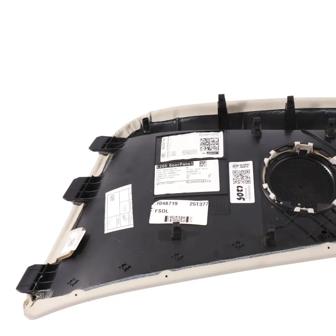 Mercedes C205 Rivestimento laterale posteriore sinistro pelle beige - SKU A2056900302-1 - Numero di parte A2056900302