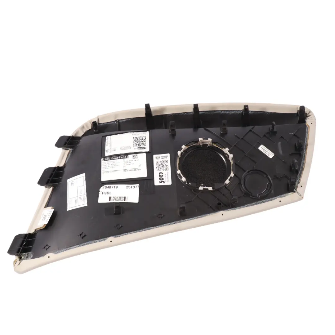 Mercedes C205 Coupe Cache latéral arrière gauche Cuir Beige - SKU A2056900302-1 - Numéro de pièce A2056900302