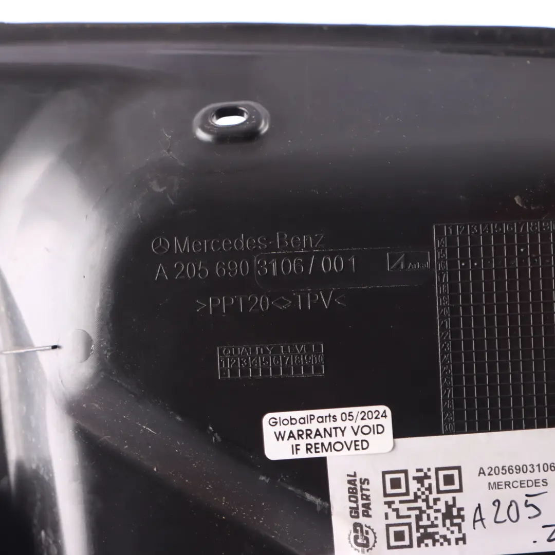 Trunk Trim Mercedes A205 Cabrio Trunk Side Panel Left N/S Black to with Part number A2056903106 Trunk Trim Mercedes A205 Cabrio Trunk Side Panel Left N/S Black - SKU A2056903106 - Part number A2056903106