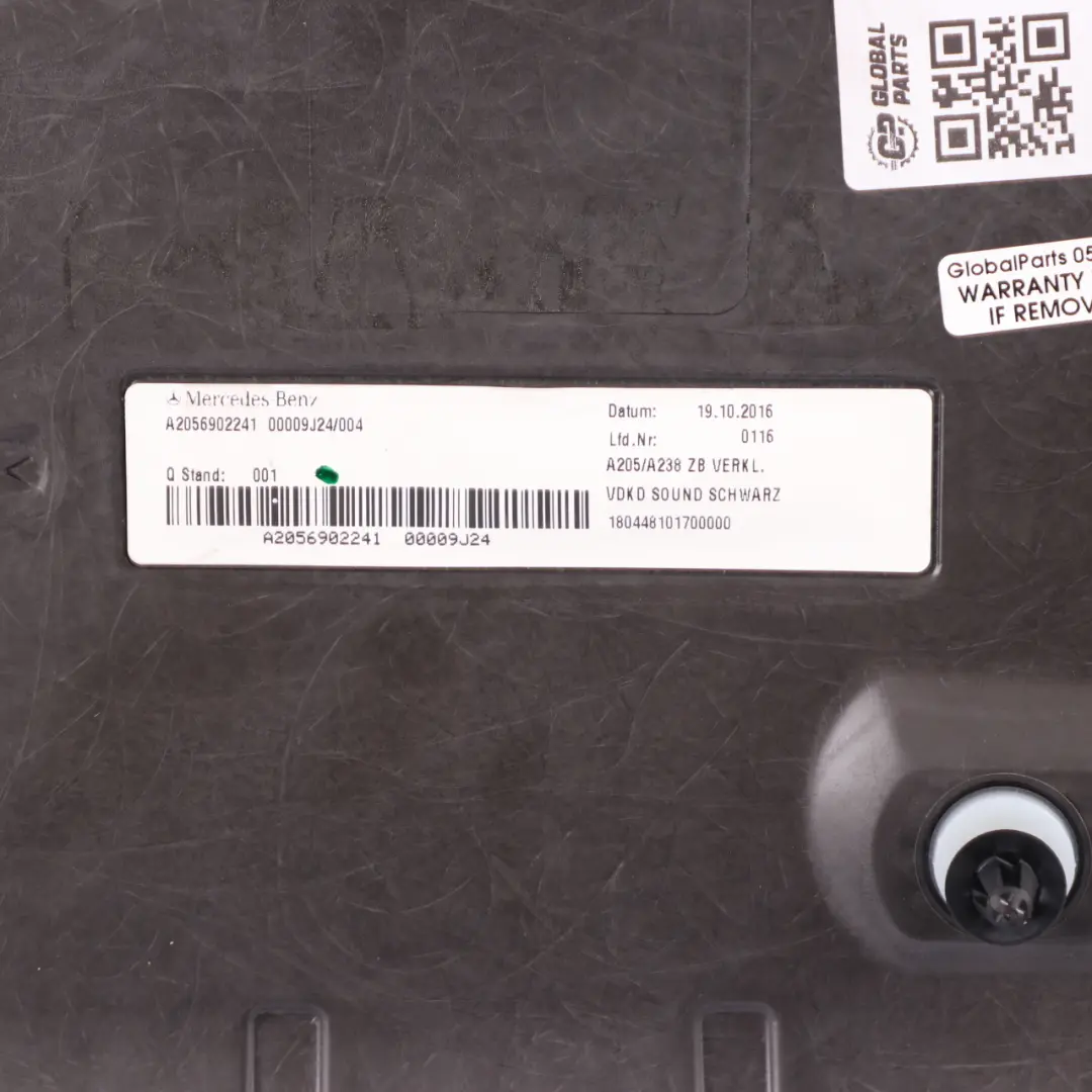 Mercedes A205 Folding Top Compartment Trim Panel Cover Black - SKU A2056909206 - Part number A2056909206