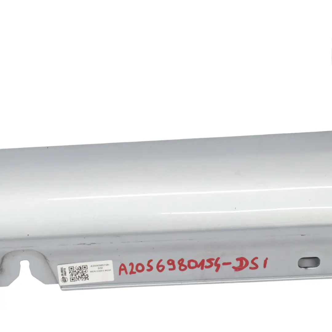 Mercedes W205 Minigonna laterale sinistra copri soglia porta Diamond Silver 988 - SKU A2056980154-DSI - Numero di parte A2056980154