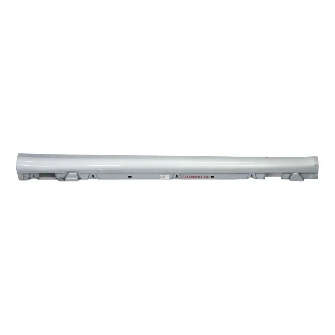 Mercedes W205 Side Skirt Right O/S Door Sill Cover Diamond Silver Metallic - 988 - SKU A2056980254-DSI - Part number A2056980254
