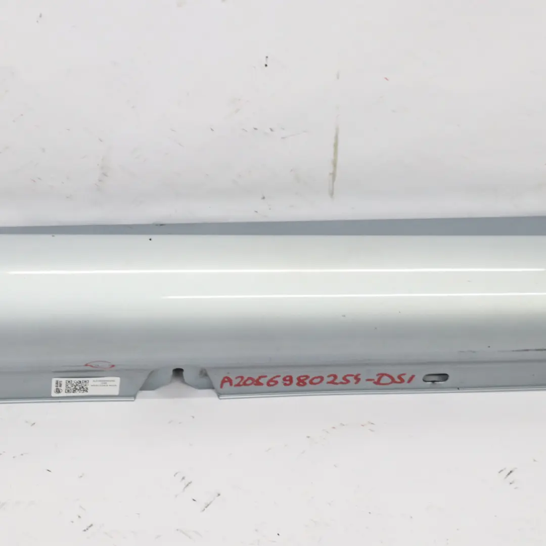 Mercedes W205 Side Skirt Right O/S Door Sill Cover Diamond Silver Metallic - 988 - SKU A2056980254-DSI - Part number A2056980254