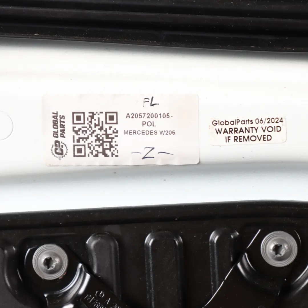 Door Front Left N/S Door Panel Polar White - 149 to Mercedes W205 with Part number A2057200105 Mercedes W205 Door Front Left N/S Door Panel Polar White - 149 - SKU A2057200105-POL - Part number A2057200105