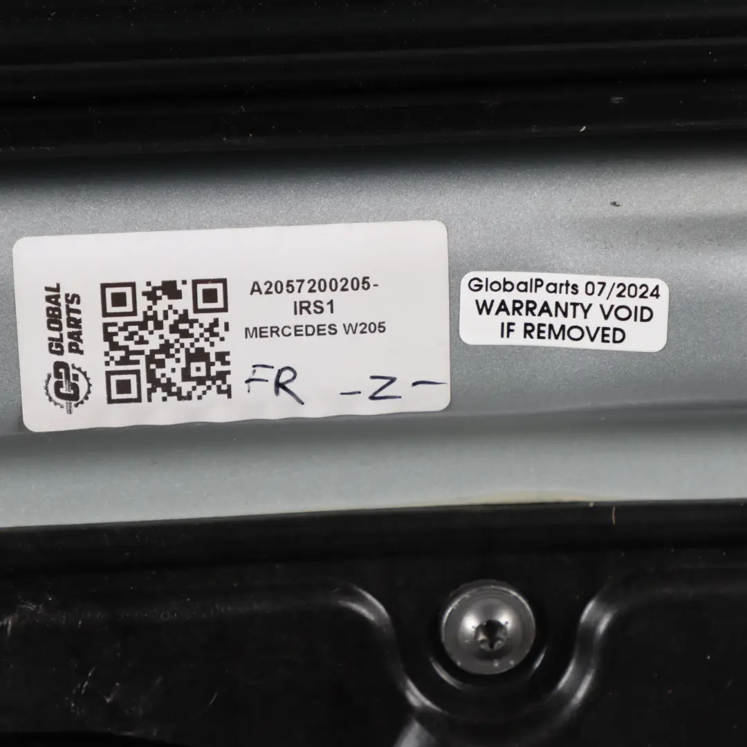 Mercedes W205 Door Front Right O/S Iridium Silver Metallic - 775 - SKU A2057200205-IRS1 - Part number A2057200205