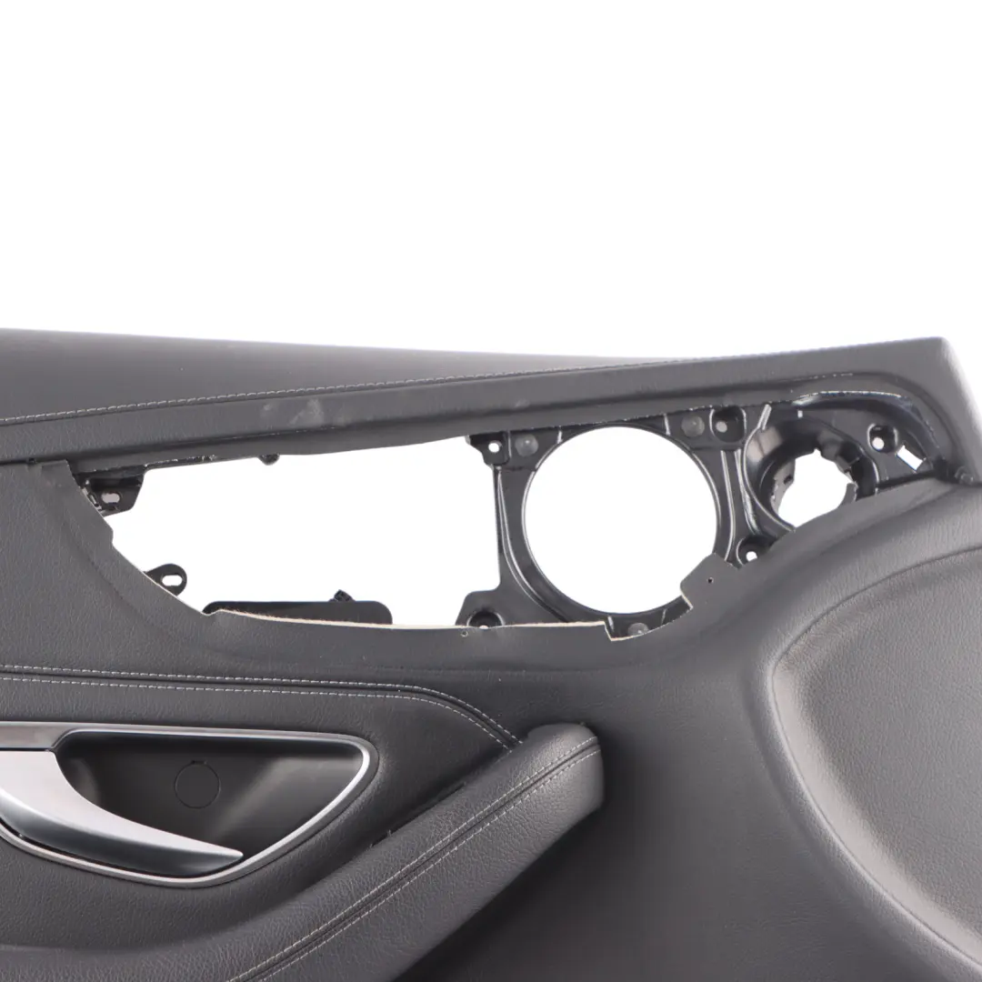 Door Card Panel Trim Front Left N/S Black Leather to Mercedes C205 with Part number A2057209331 Mercedes C205 Door Card Panel Trim Front Left N/S Black Leather - SKU rhd-A2057209331 - Part number A2057209331