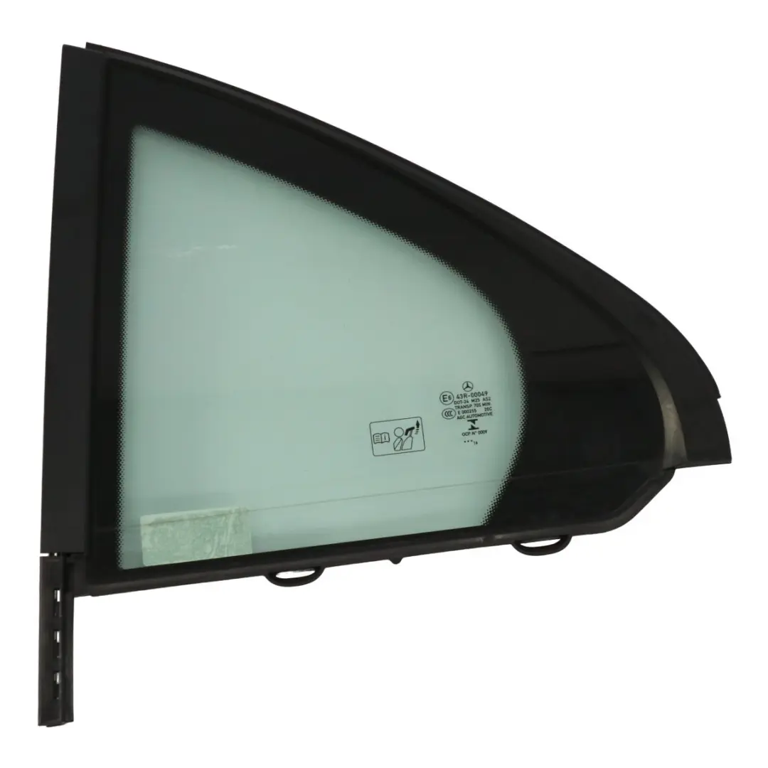 Window Glass Quarter Door Rear Left N/S AS2 to Mercedes W205 with Part number A2057300055 Mercedes W205 Window Glass Quarter Door Rear Left N/S AS2 - SKU A2057300055 - Part number A2057300055