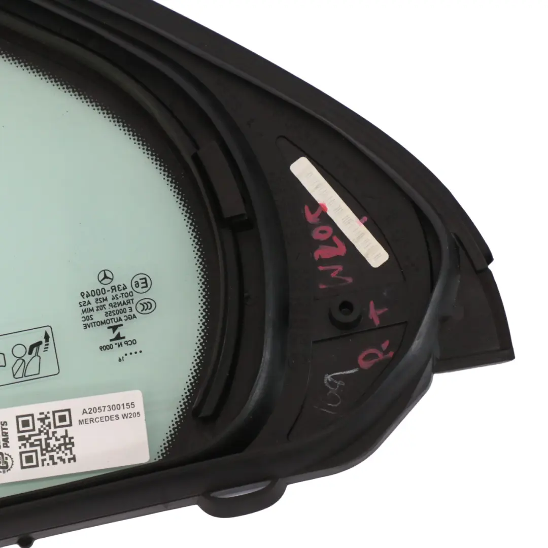 Mercedes W205 Vetro Quartiere Porta Posteriore Destra AS2 - SKU A2057300155 - Numero di parte A2057300155