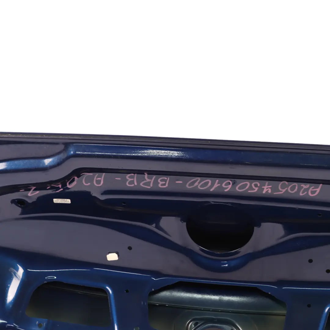 Boot Trunk Lid Tailgate Brilliant Blue Metallic - 896 to Mercedes A205 Convertible with Part number A2057506100 Mercedes A205 Convertible Boot Trunk Lid Tailgate Brilliant Blue Metallic - 896 - SKU A2057506100-BRB - Part number A2057506100