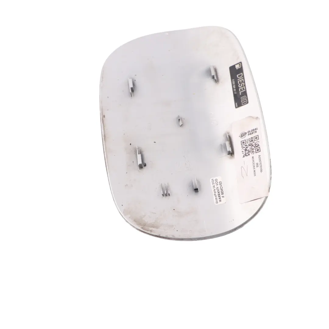 Filler Fill in Flap Cover Cap Iridium Silver 775 to Mercedes W205 Fuel with Part number A2057570106 Mercedes W205 Fuel Filler Fill in Flap Cover Cap Iridium Silver 775 - SKU A2057570106-IRS - Part number A2057570106