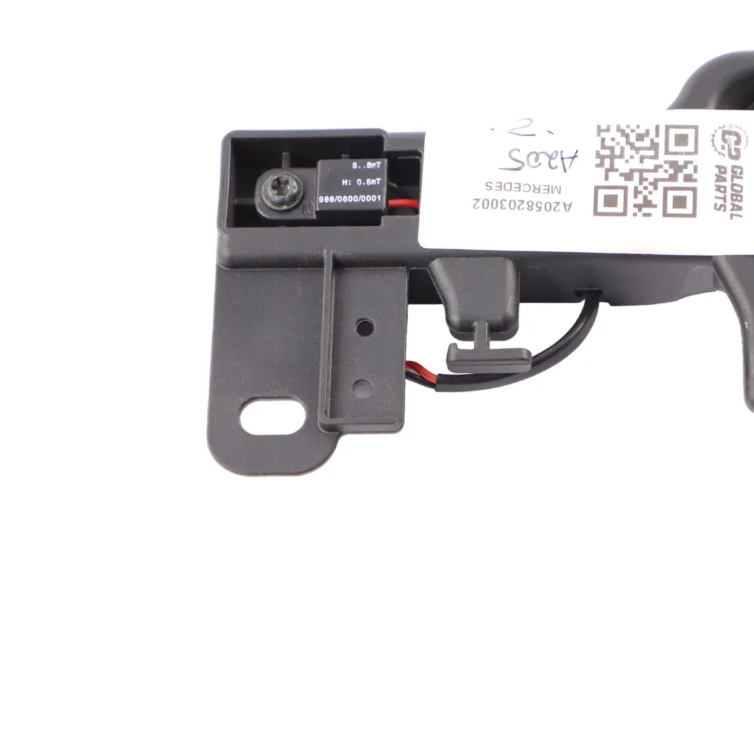 Trunk Roof Sensor Strip Bracket Left N/S to Mercedes A205 Convertible with Part number A2058203002 Mercedes A205 Convertible Trunk Roof Sensor Strip Bracket Left N/S - SKU A2058203002 - Part number A2058203002