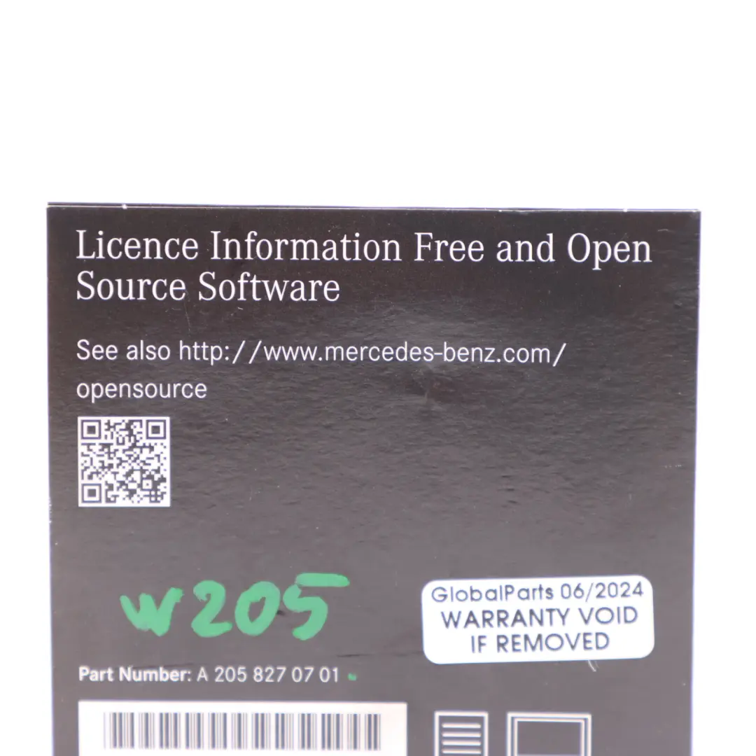 Mercedes W205 C253 Licence Information Software Disc - SKU A2058270701 - Part number A2058270701