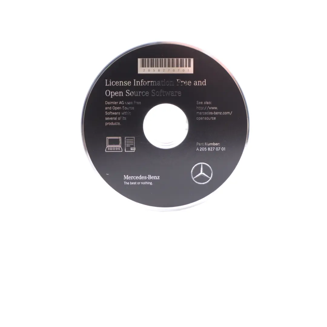Licence Information Software Disc to Mercedes W205 C253 with Part number A2058270701 Mercedes W205 C253 Licence Information Software Disc - SKU A2058270701 - Part number A2058270701