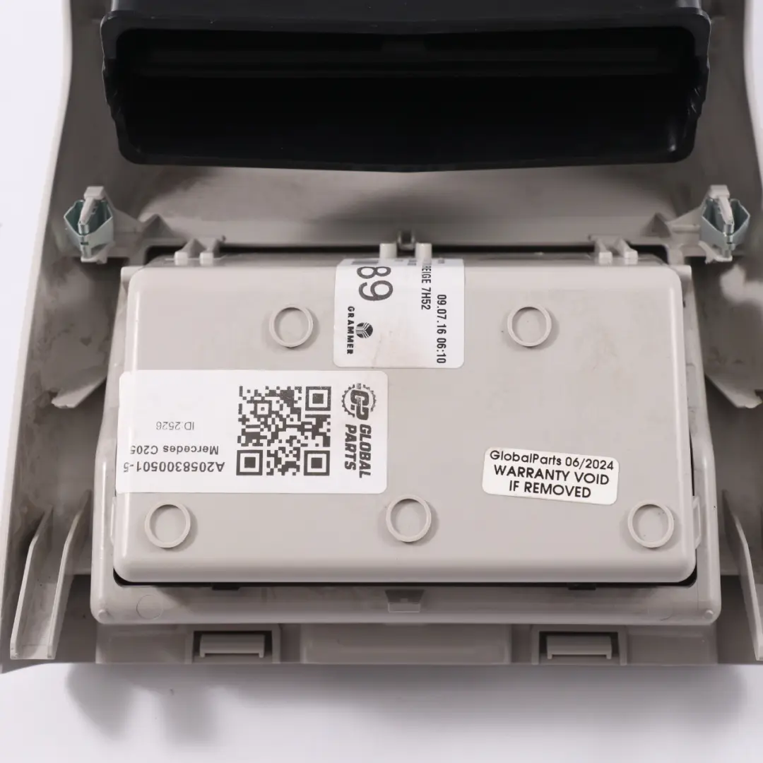 Mercedes W205 W213 Consola Trasera Ventilación Embellecedor beige - SKU A2058300501-5 - Número de pieza A2058300501