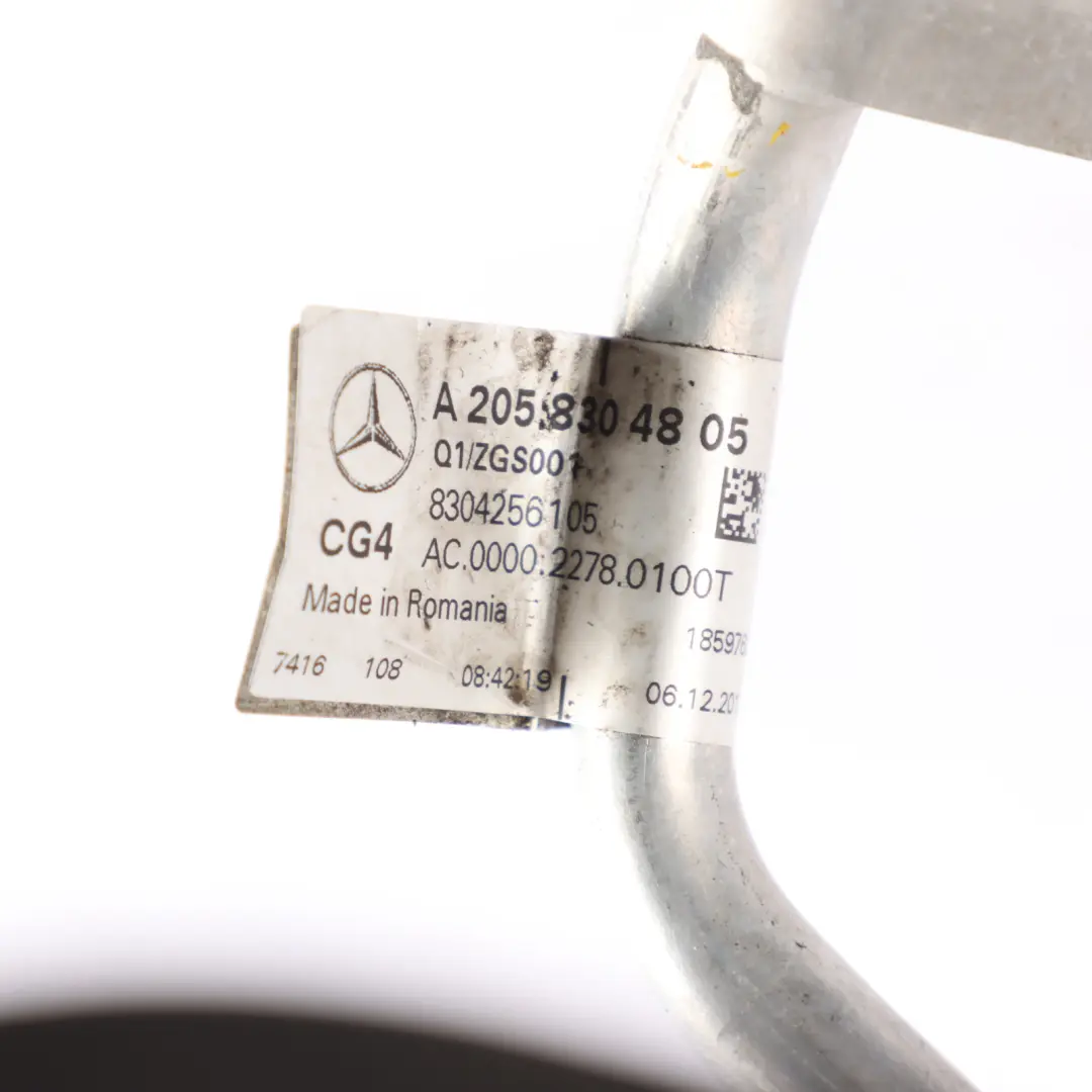 Conditioning Pipe A/C Hose Line to Mercedes W205 Air with Part number A2058304805 Mercedes W205 Air Conditioning Pipe A/C Hose Line - SKU A2058304805 - Part number A2058304805