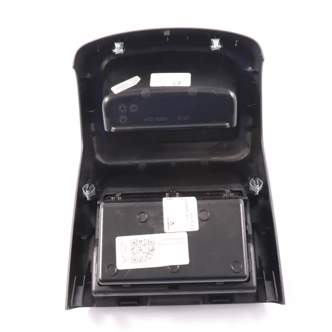Mercedes W205 Centre Console Rear Box Storage Compartment Black - SKU A2058306202 - Part number A2058306202