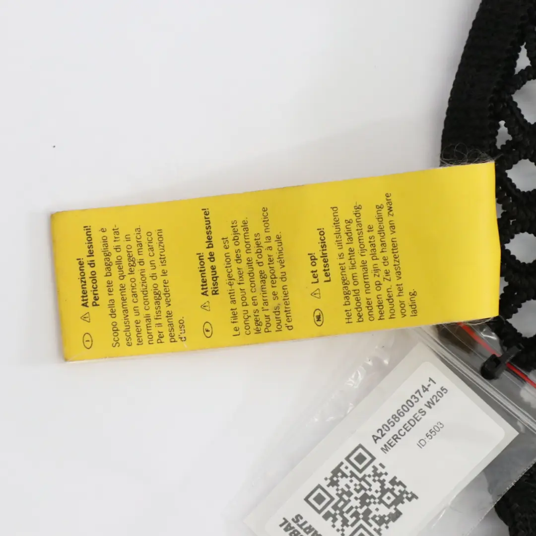 Rete portabagagli per il pavimento del bagagliaio per Mercedes W205 con numero di parte A2058600374 Mercedes W205 Rete portabagagli per il pavimento del bagagliaio - SKU A2058600374-1 - Numero di parte A2058600374