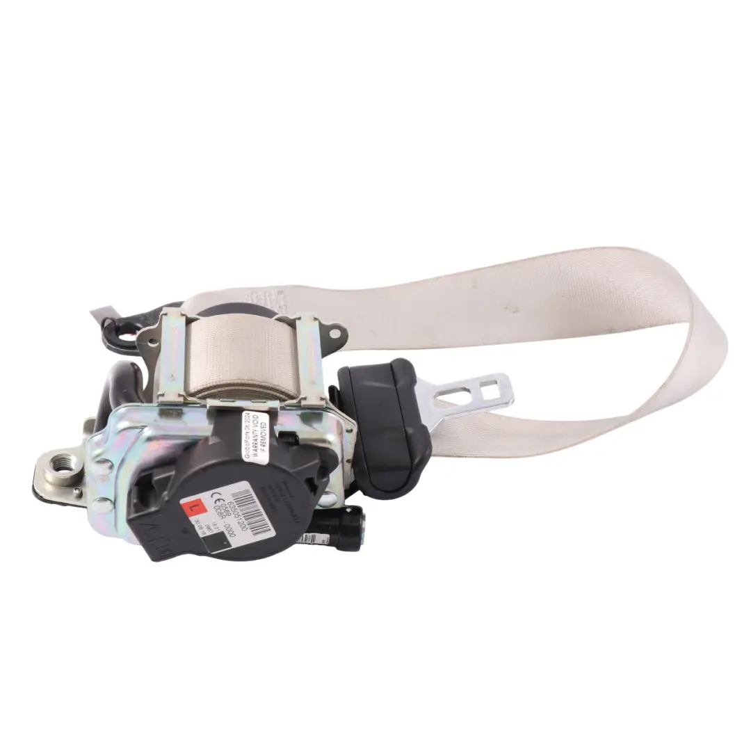 Mercedes C205 Coupe Seat Belt Front Left N/S Upper Belt Cream Beige - SKU A2058601501-1 - Part number A2058601501