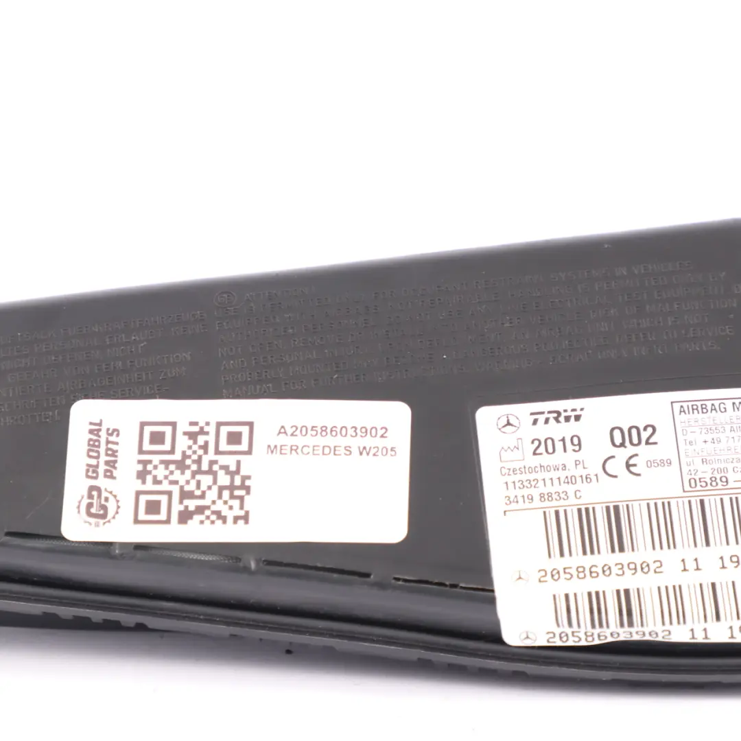 Mercedes W205 Side Air Module Front Left N/S Seat - SKU A2058603902 - Part number A2058603902